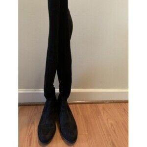 Sam Edelman Black Suede Tall Boots Over the Knee Size 10